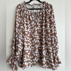 XXL Versona Watercolor Print Blouse